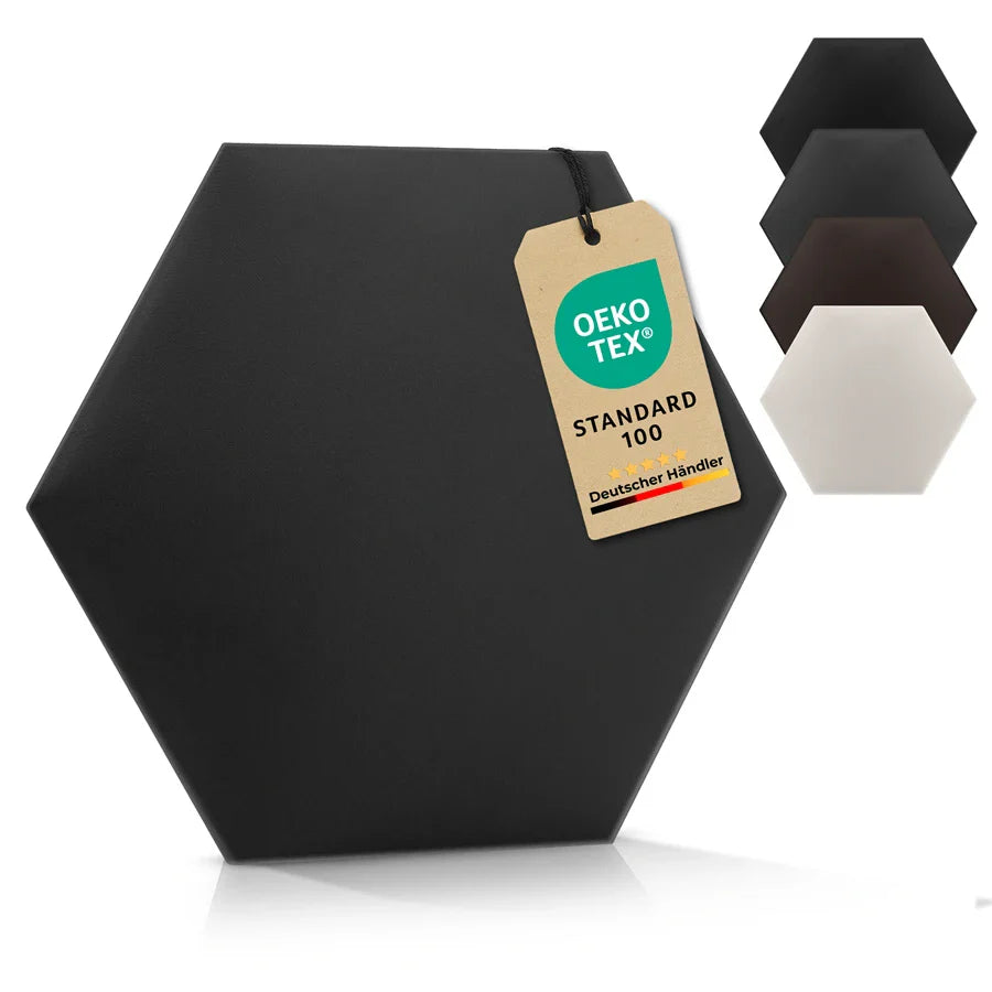 Wandkissen Hexagon | Anthrazit S02 Öko-Leder