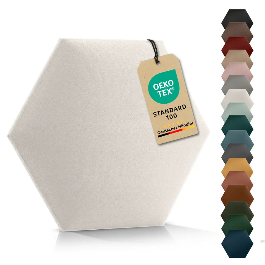 Wandkissen Hexagon | Ecru T07 Velours