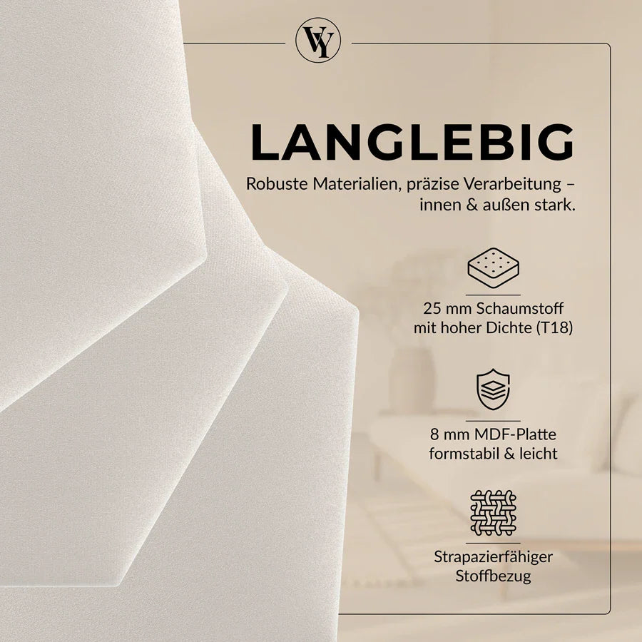 Wandkissen Hexagon | Ecru T07 Velours