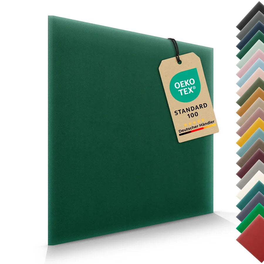 Wandkissen Quadrat | Dunkelgrün M04 Samt