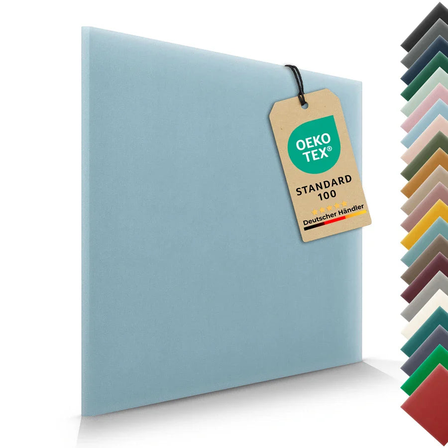 Wandkissen Quadrat | Hellblau M07 Samt