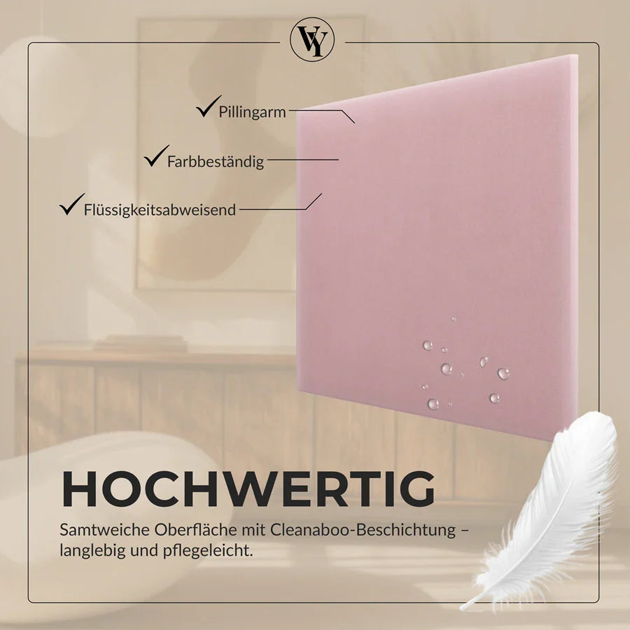 Wandkissen Quadrat | Rosa M08 Samt