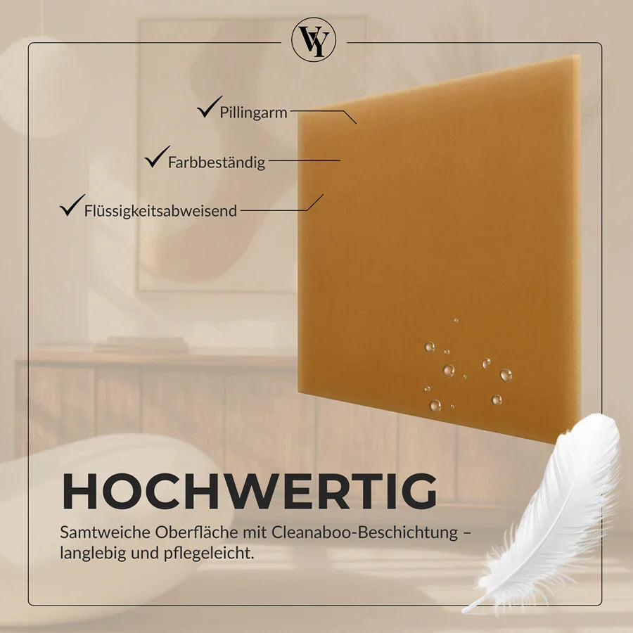 Wandkissen Quadrat | Kurkuma M10 Samt