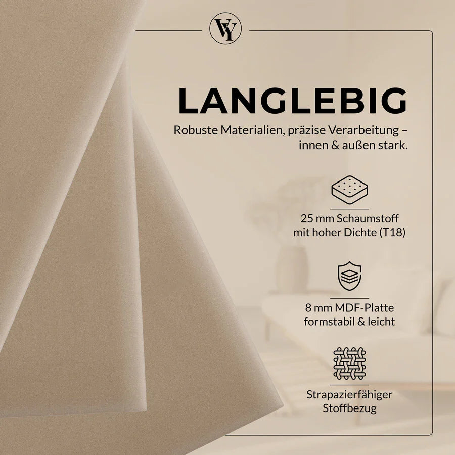 Wandkissen Quadrat | Beige M11 Samt