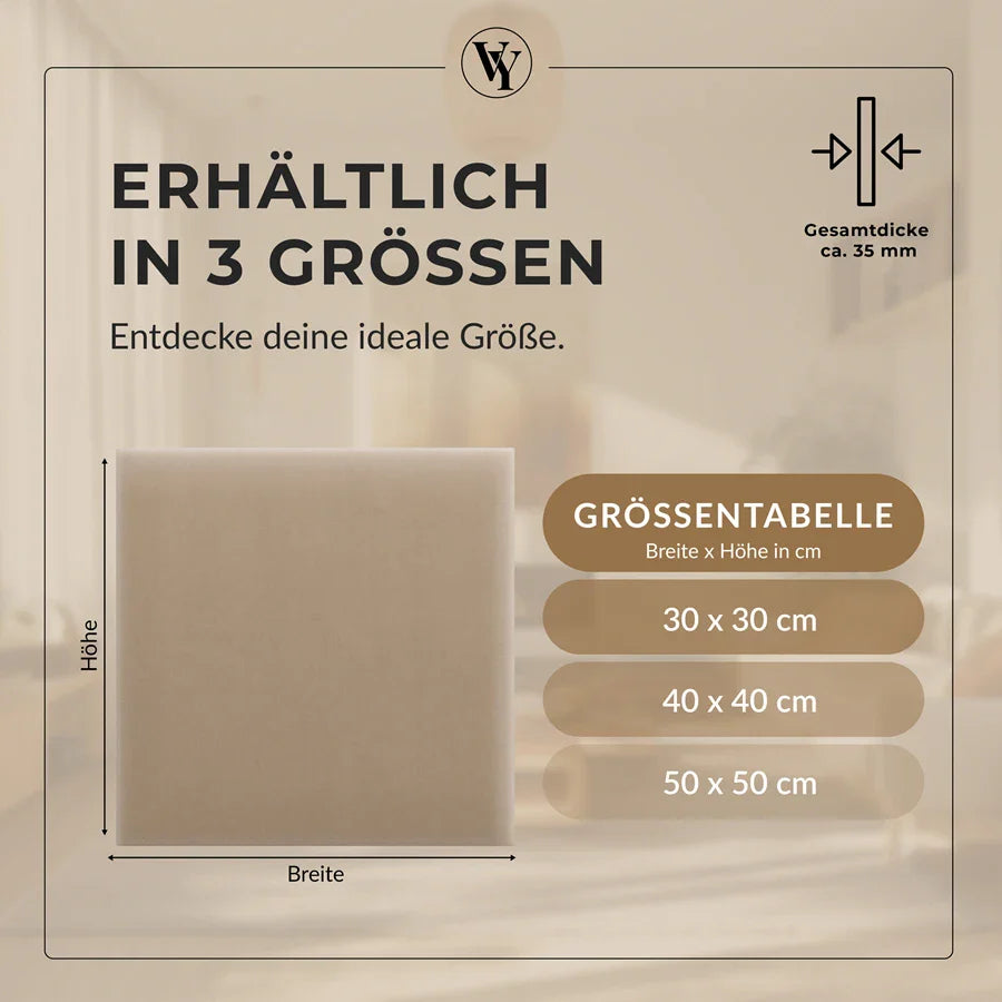 Wandkissen Quadrat | Beige M11 Samt