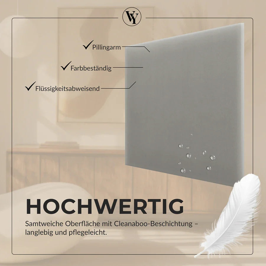 Wandkissen Quadrat | Grau M17 Samt