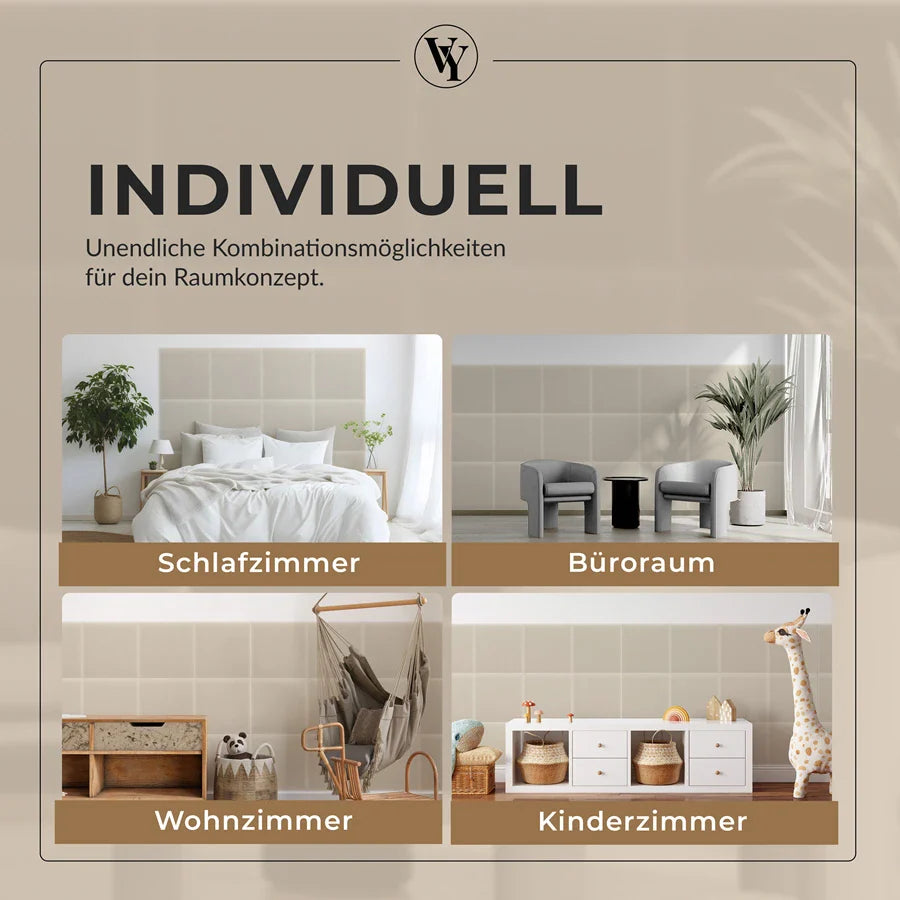 Wandkissen Quadrat | Ecru M18 Samt