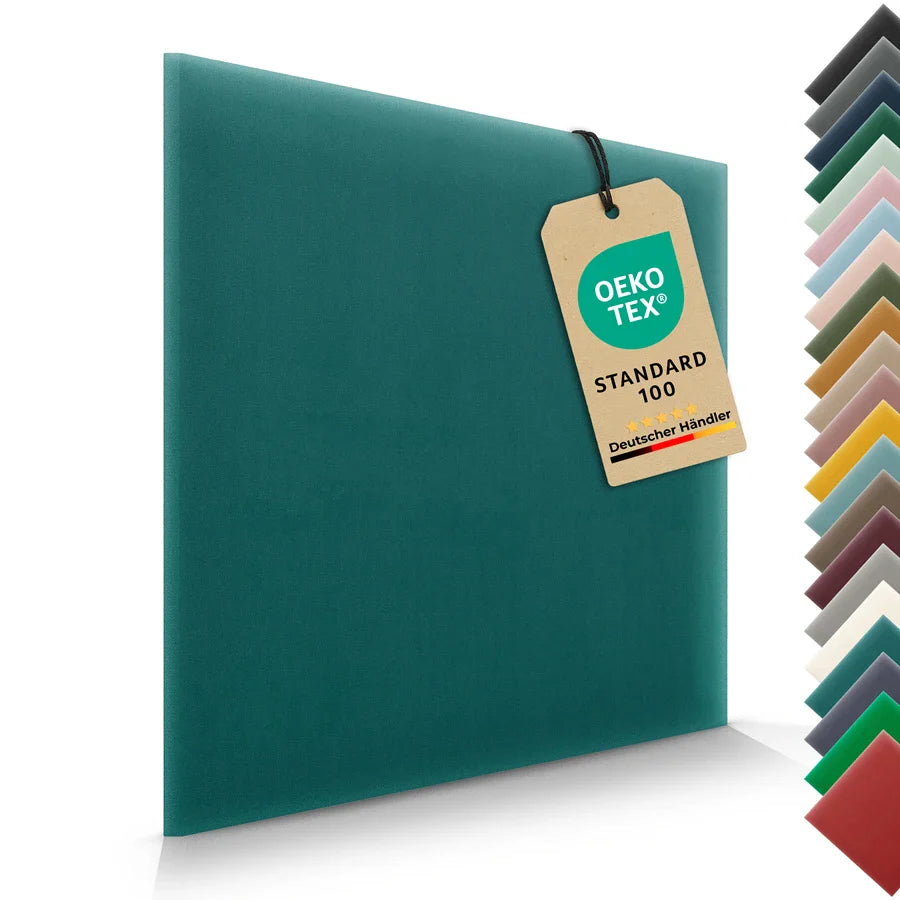 Wandkissen Quadrat | Türkis M19 Samt