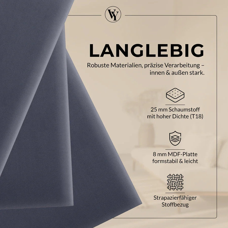 Wandkissen Quadrat | Dunkellila M20 Samt