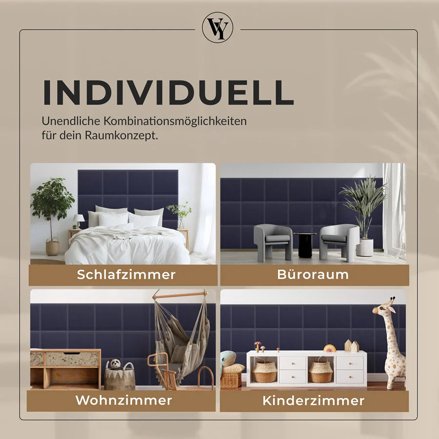 Wandkissen Quadrat | Dunkellila M20 Samt