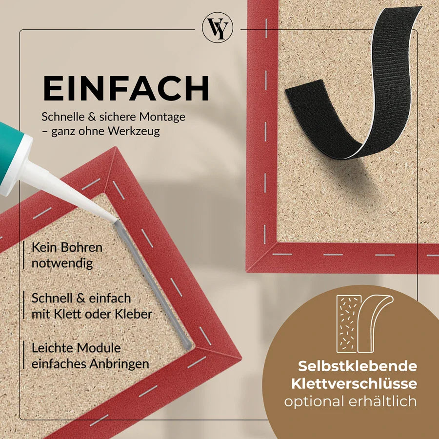 Wandkissen Quadrat | Orientrot M23 Samt