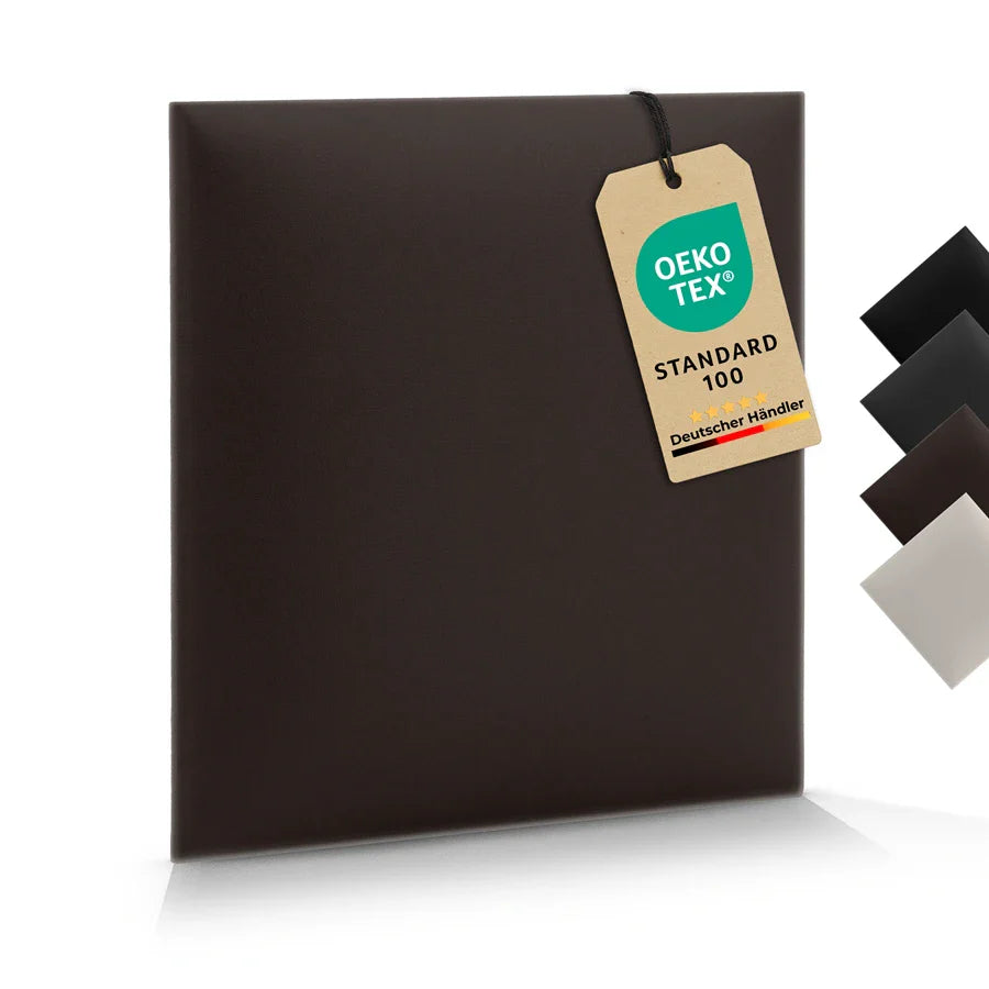 Wandkissen Quadrat | Dunkelbraun S03 Öko-Leder