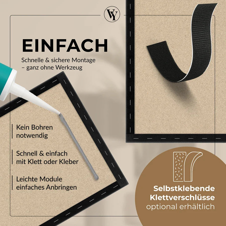 Wandkissen Quadrat | Schwarz T01 Velours