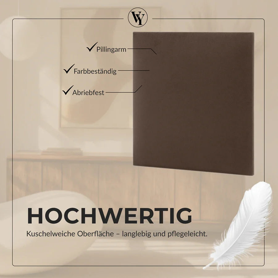 Wandkissen Quadrat | Braun T02 Velours