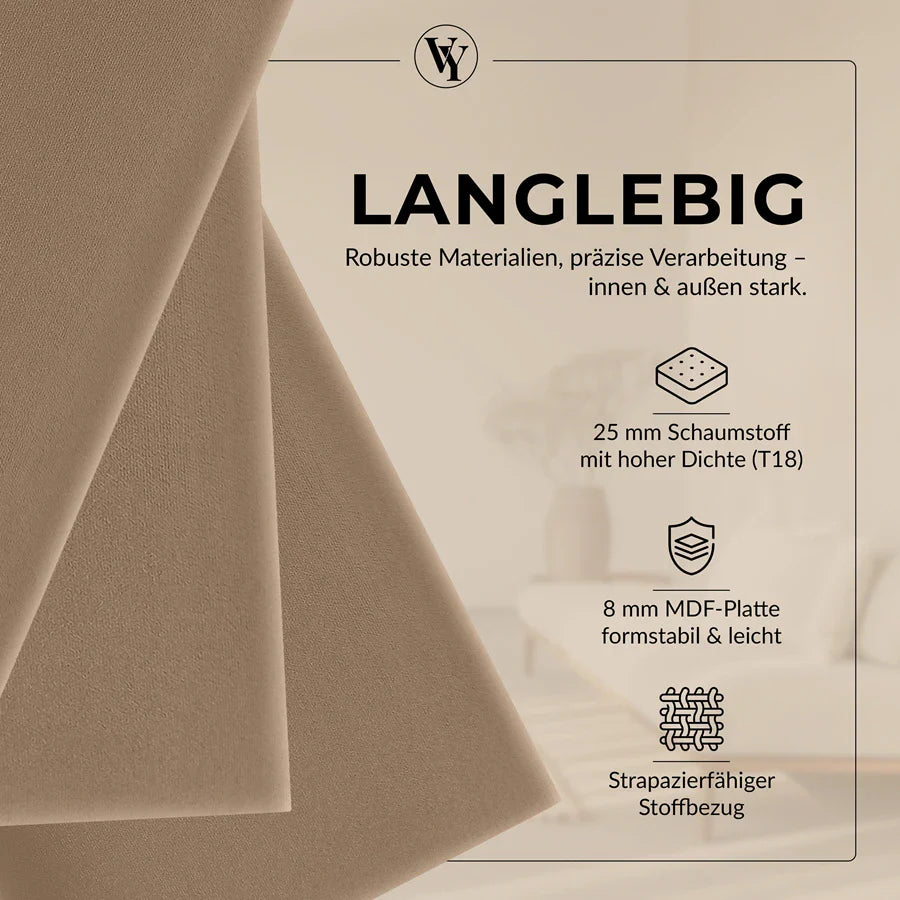 Wandkissen Quadrat | Beige T04 Velours