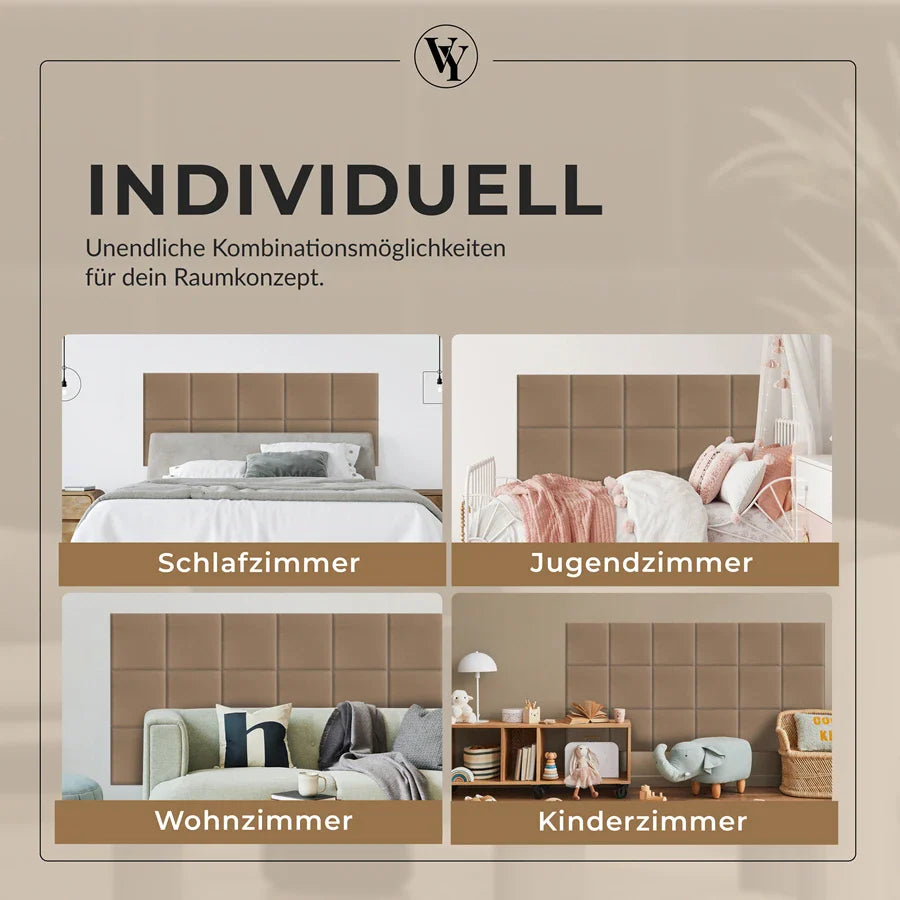 Wandkissen Quadrat | Beige T04 Velours