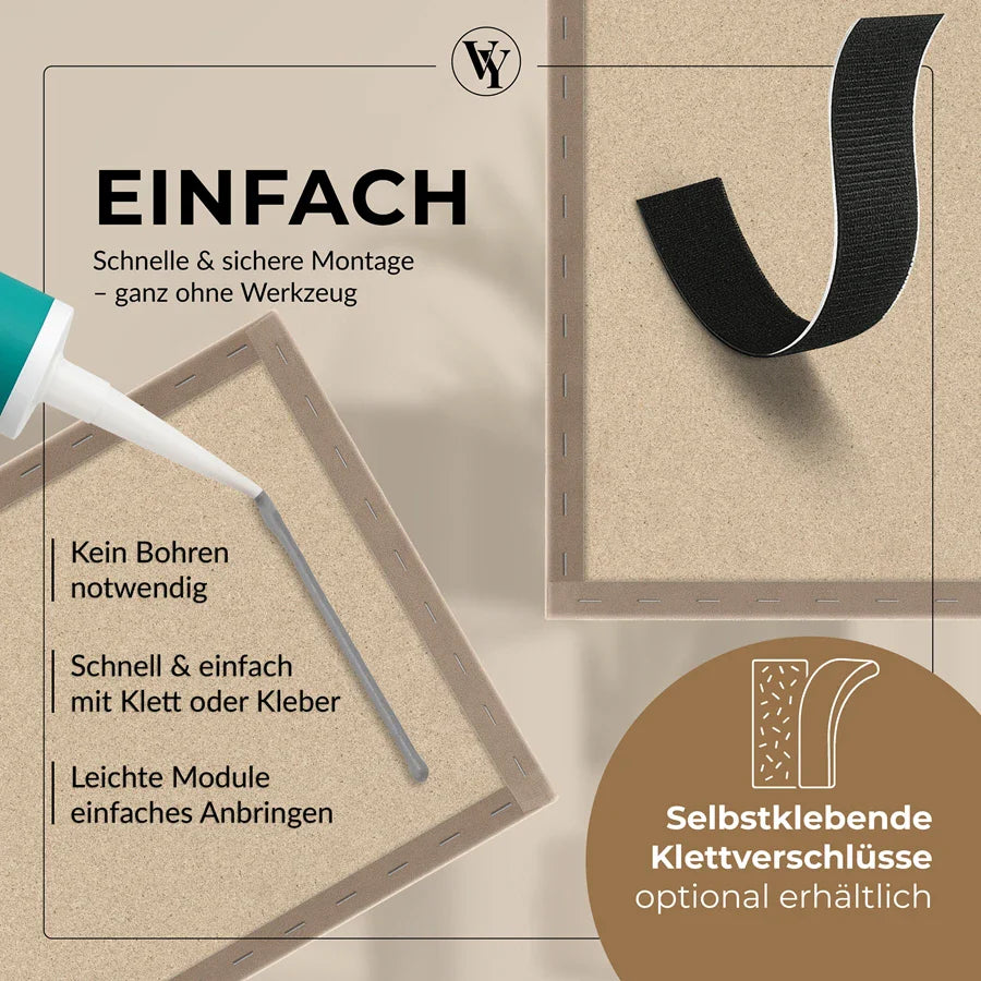 Wandkissen Quadrat | Beige T04 Velours