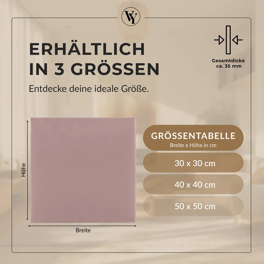 Wandkissen Quadrat | Rosa T05 Velours