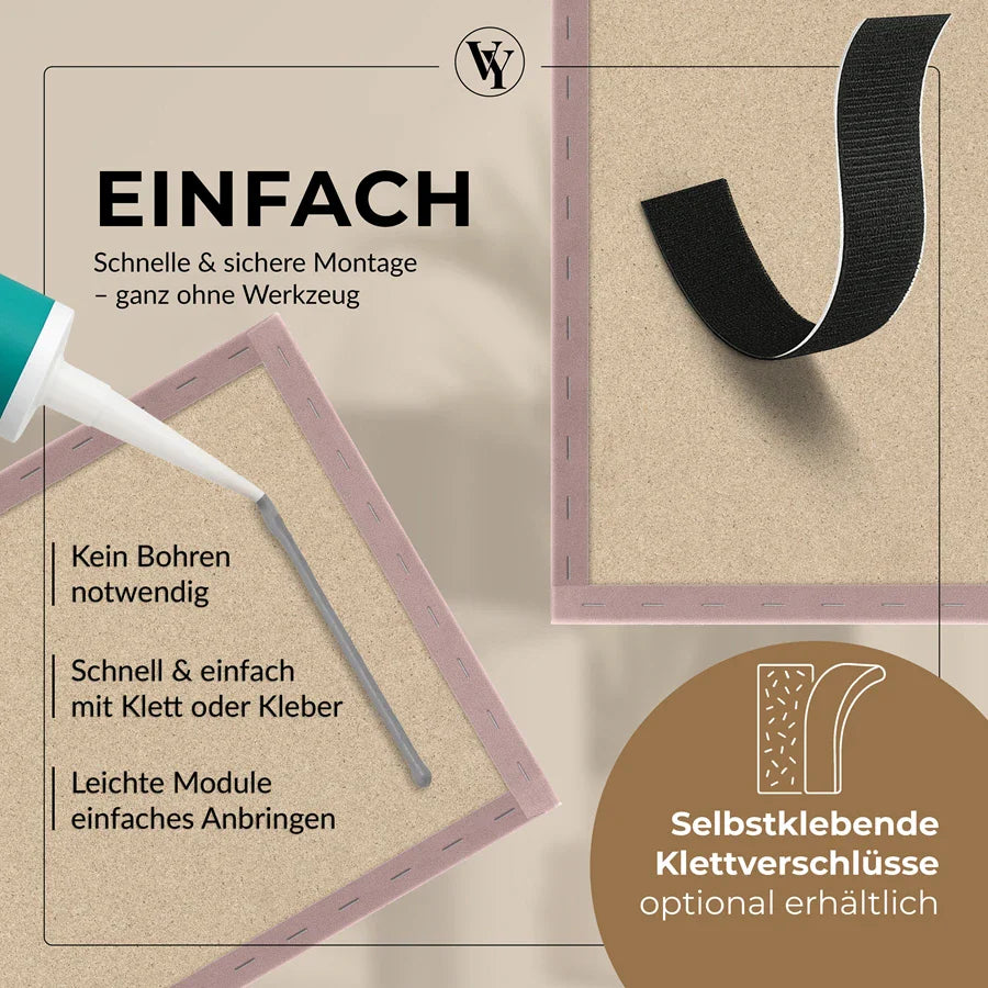 Wandkissen Quadrat | Rosa T05 Velours