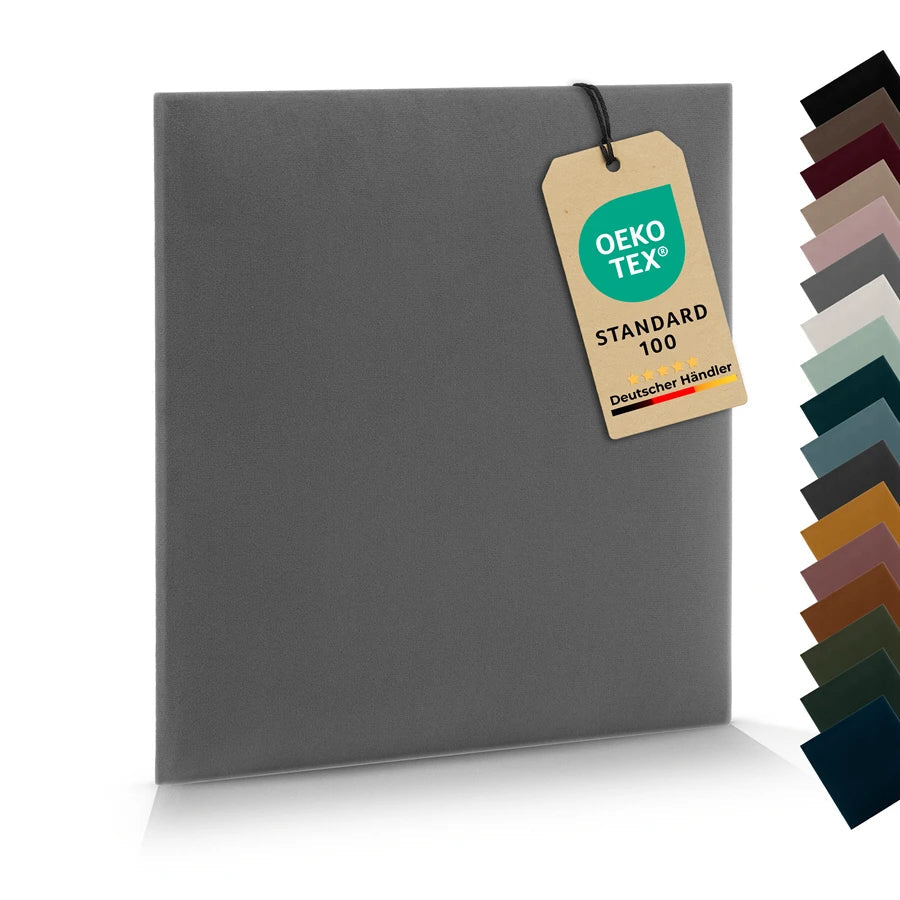 Wandkissen Quadrat | Hellgrau T06 Velours