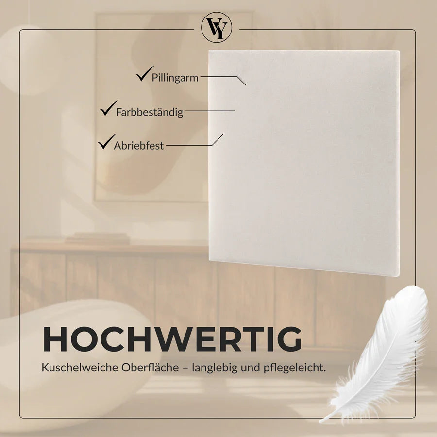 Wandkissen Quadrat | Ecru T07 Velours
