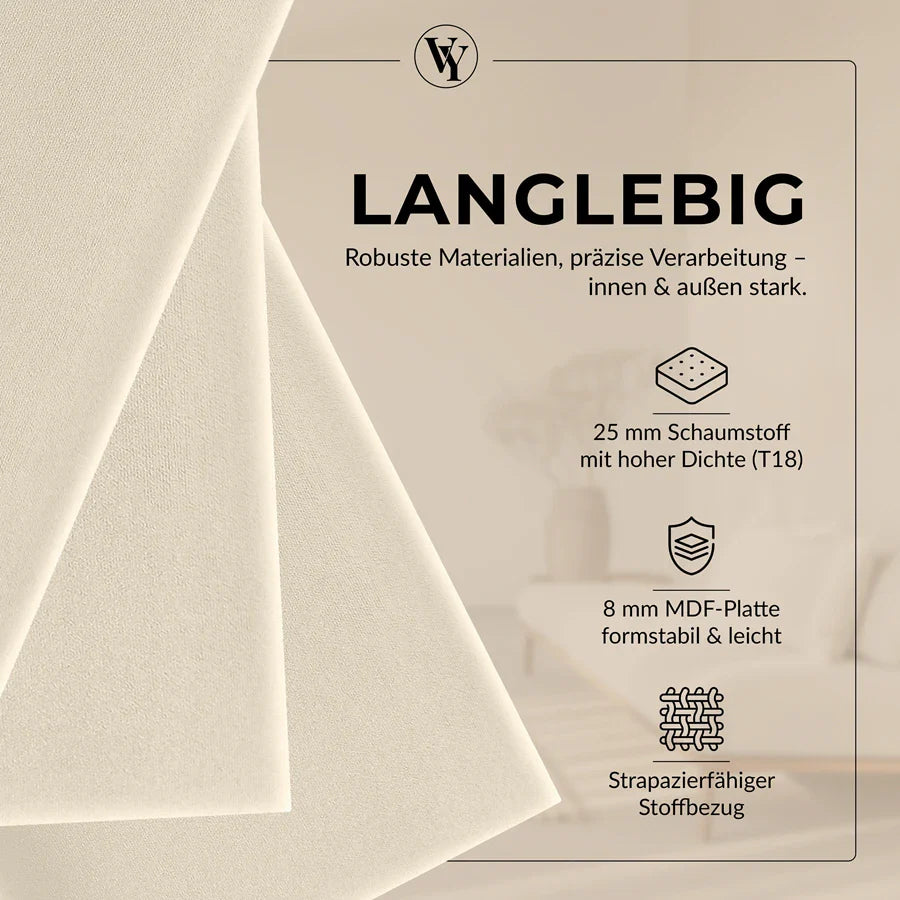 Wandkissen Quadrat | Ecru T07 Velours