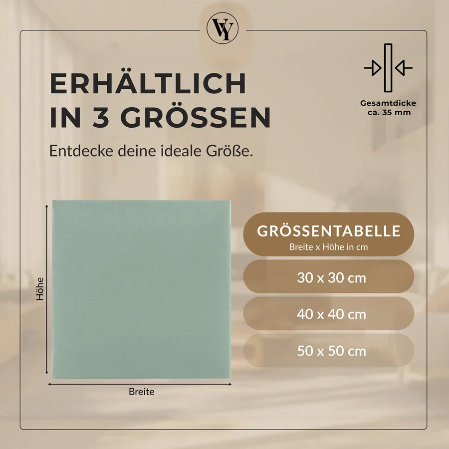 Wandkissen Quadrat | Mintgrün T08 Velours