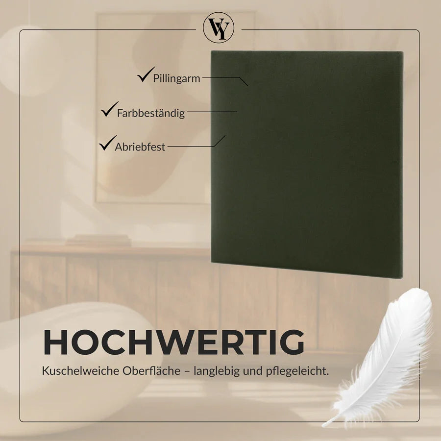 Wandkissen Quadrat | Khaki T27 Velours