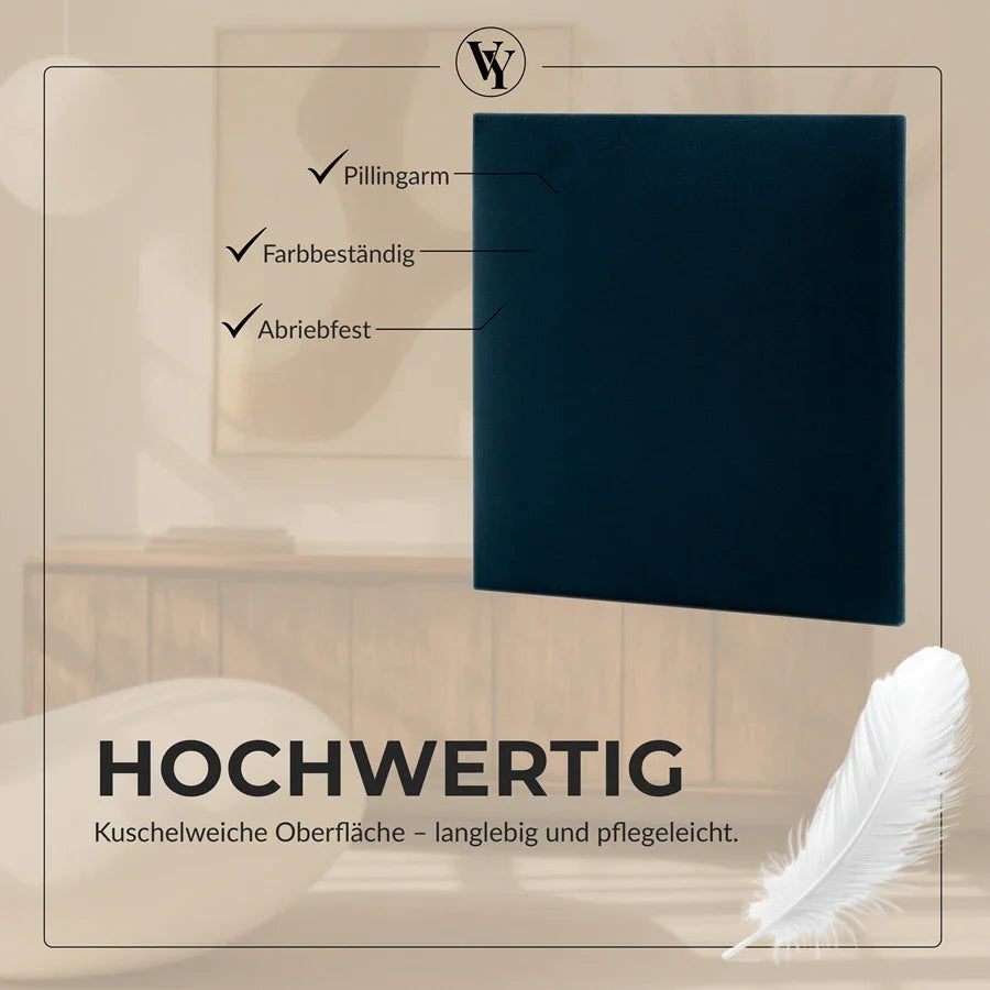 Wandkissen Quadrat | Marineblau T30 Velours