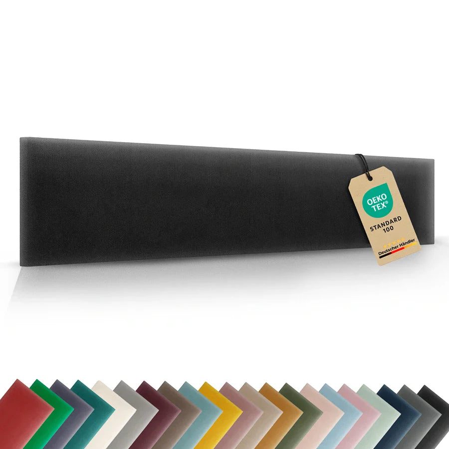 Wandkissen Rechteck | Schwarz M01 Samt