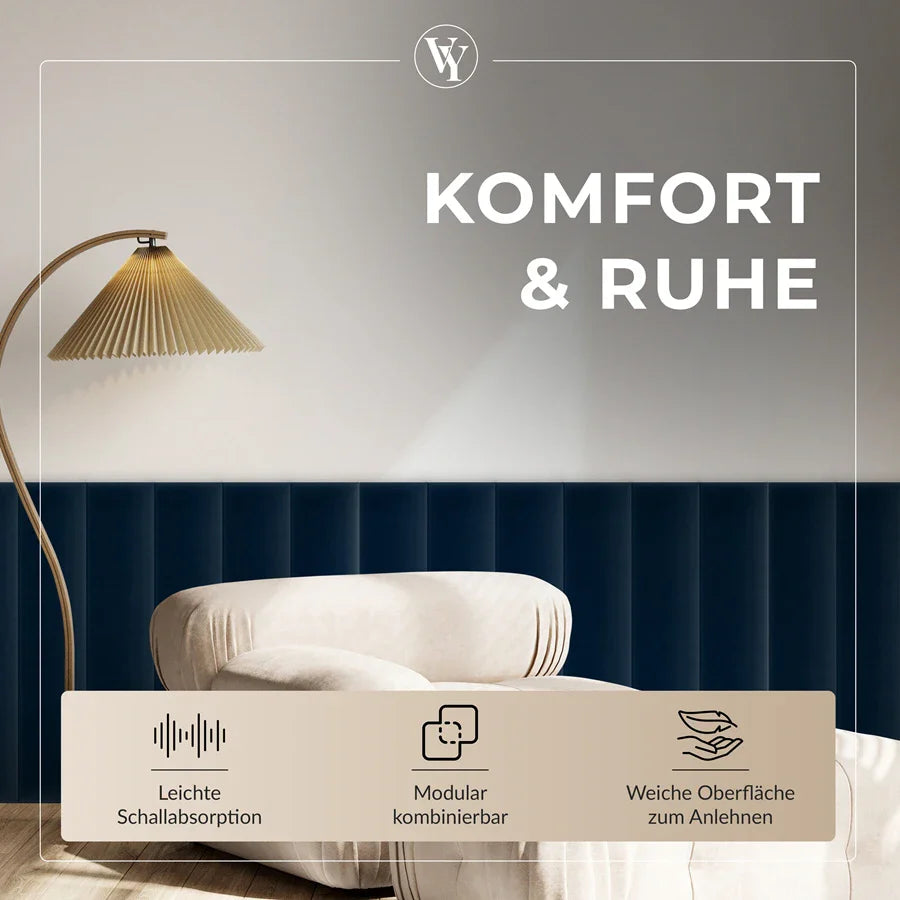 Wandkissen Rechteck | Dunkelblau M03 Samt