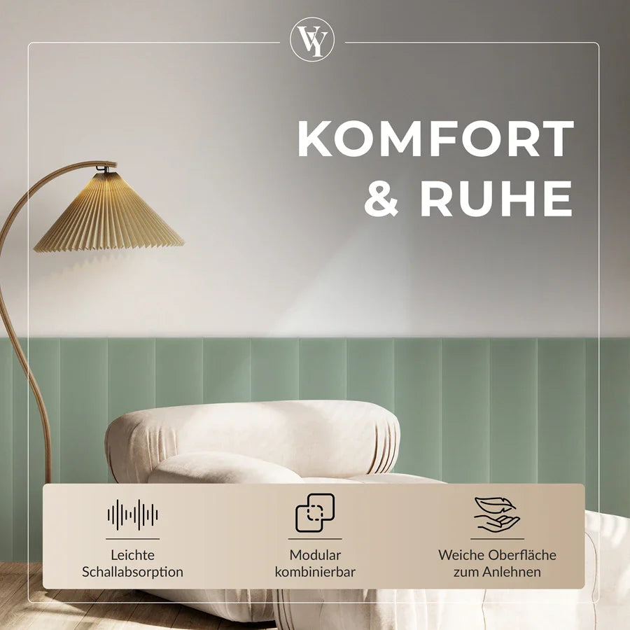 Wandkissen Rechteck | Mintgrün M05 Samt