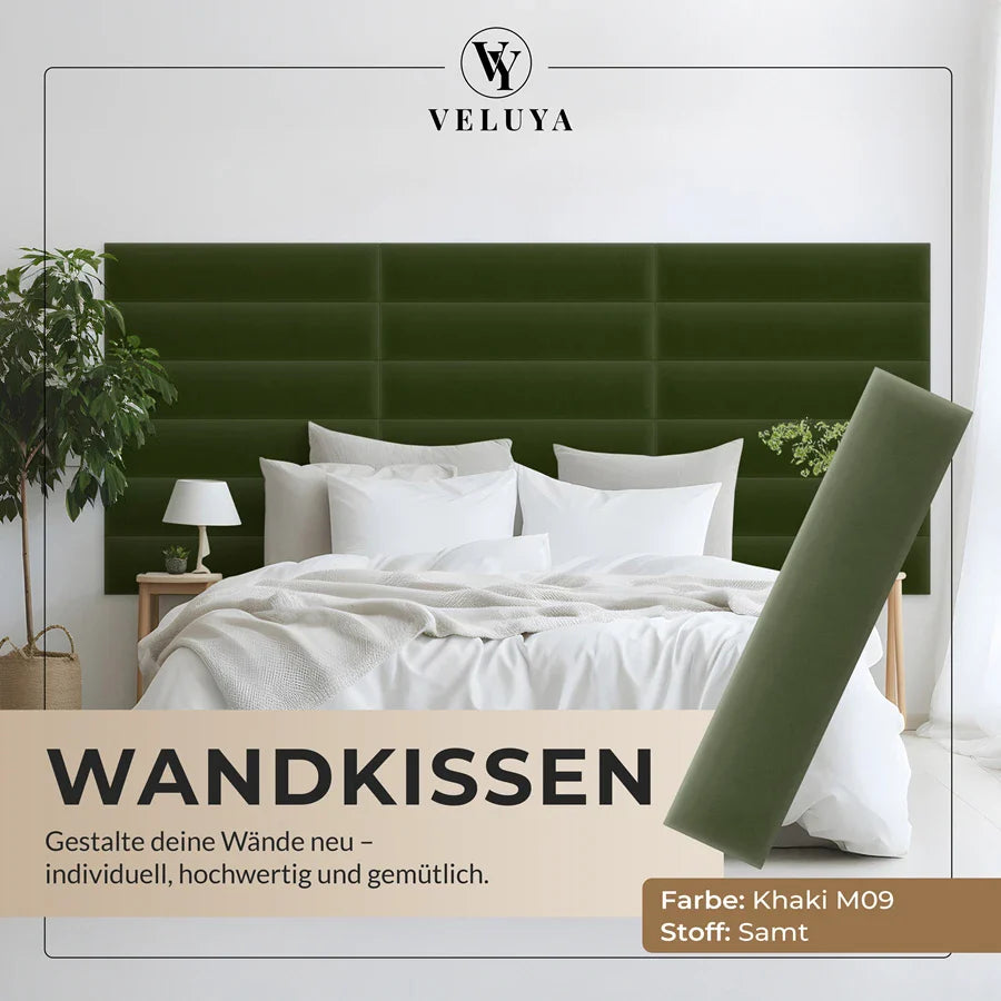 Wandkissen Rechteck | Khaki M09 Samt