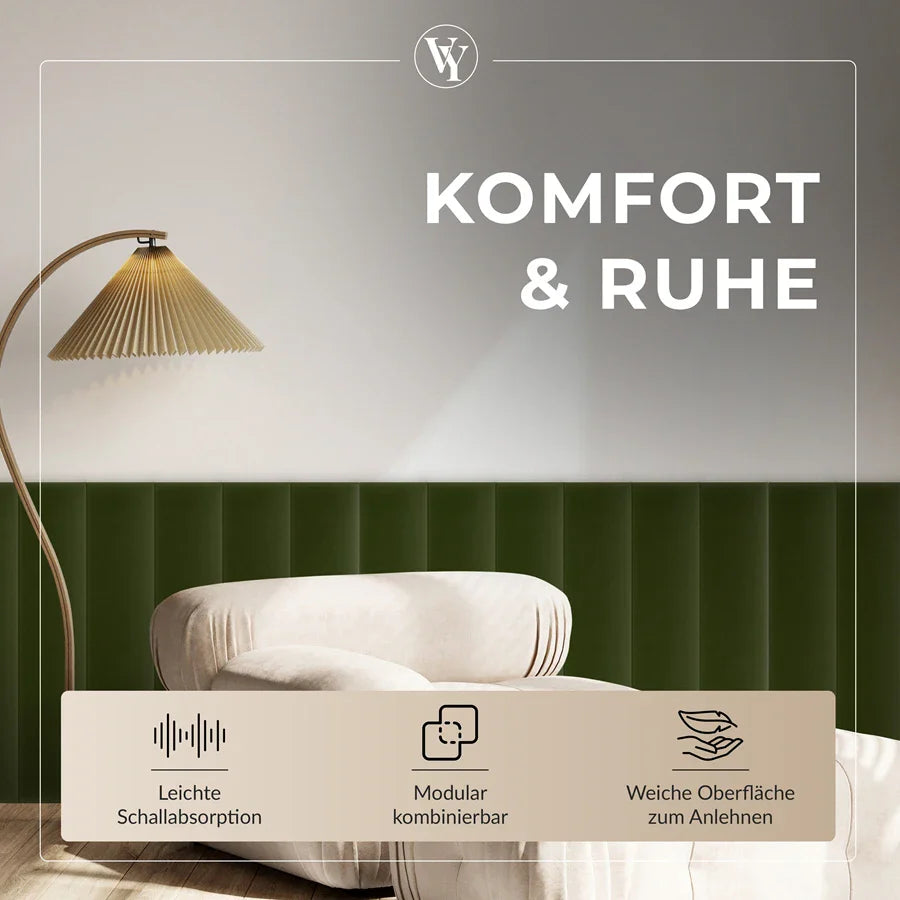 Wandkissen Rechteck | Khaki M09 Samt