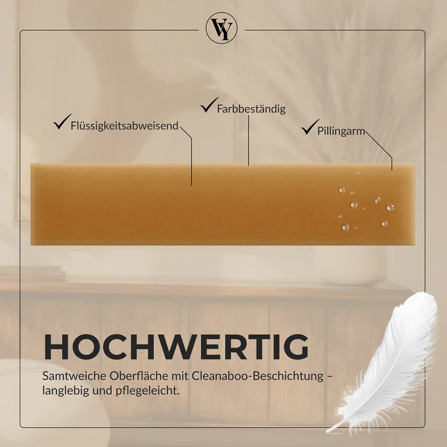 Wandkissen Rechteck | Kurkuma M10 Samt