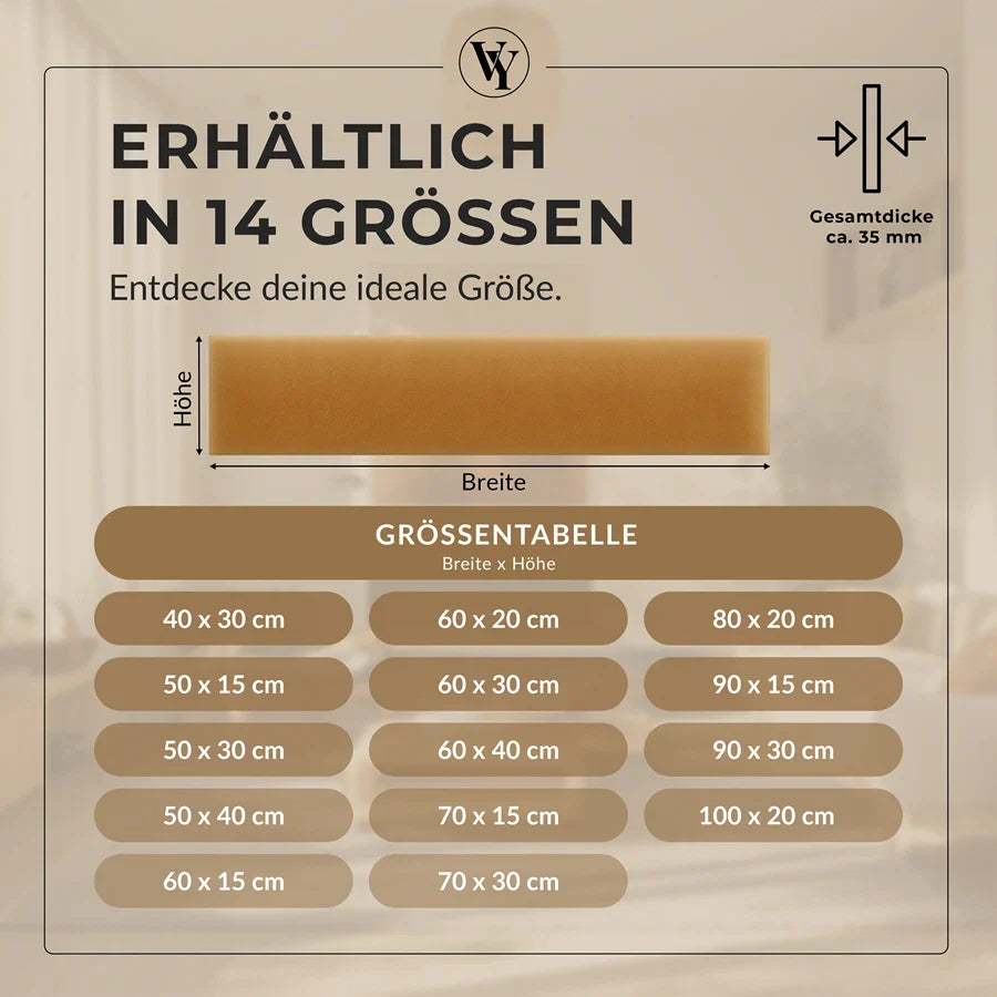 Wandkissen Rechteck | Kurkuma M10 Samt