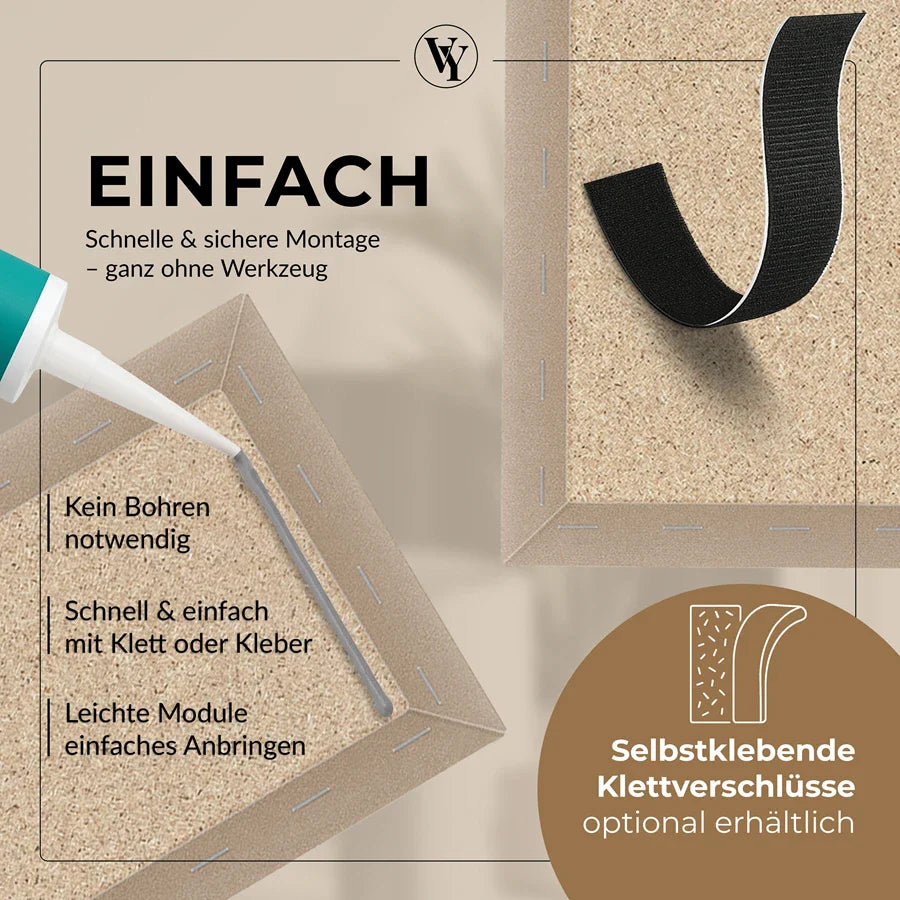 Wandkissen Rechteck | Beige M11 Samt