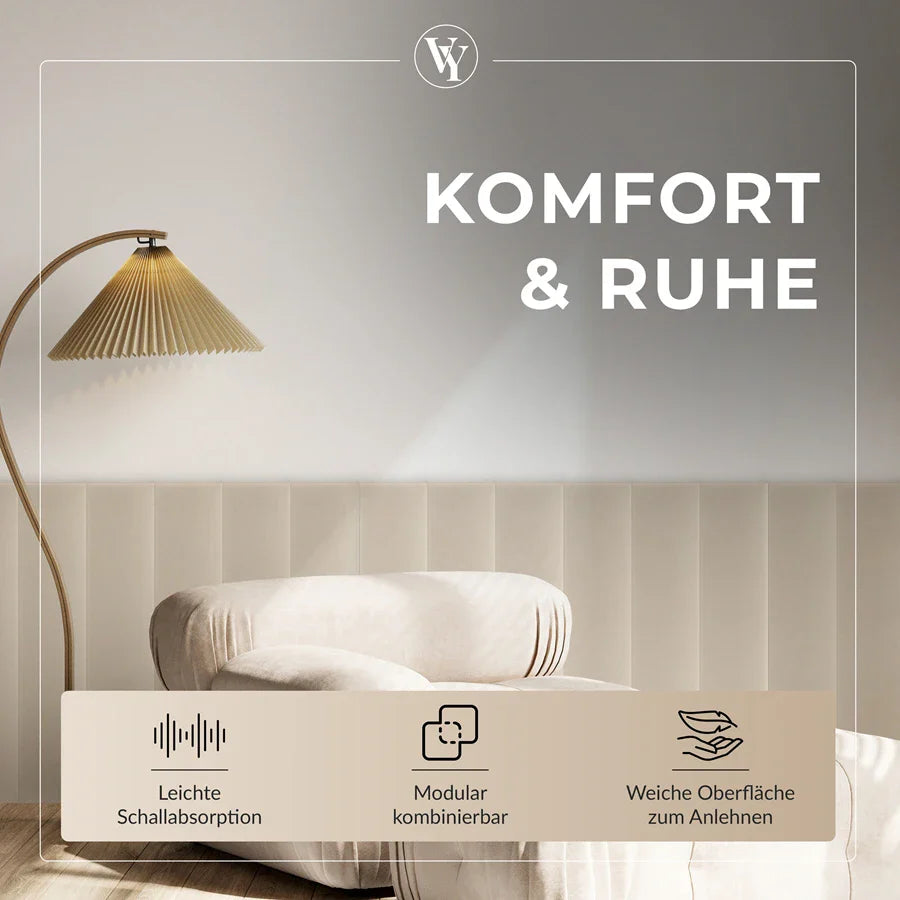 Wandkissen Rechteck | Ecru M18 Samt