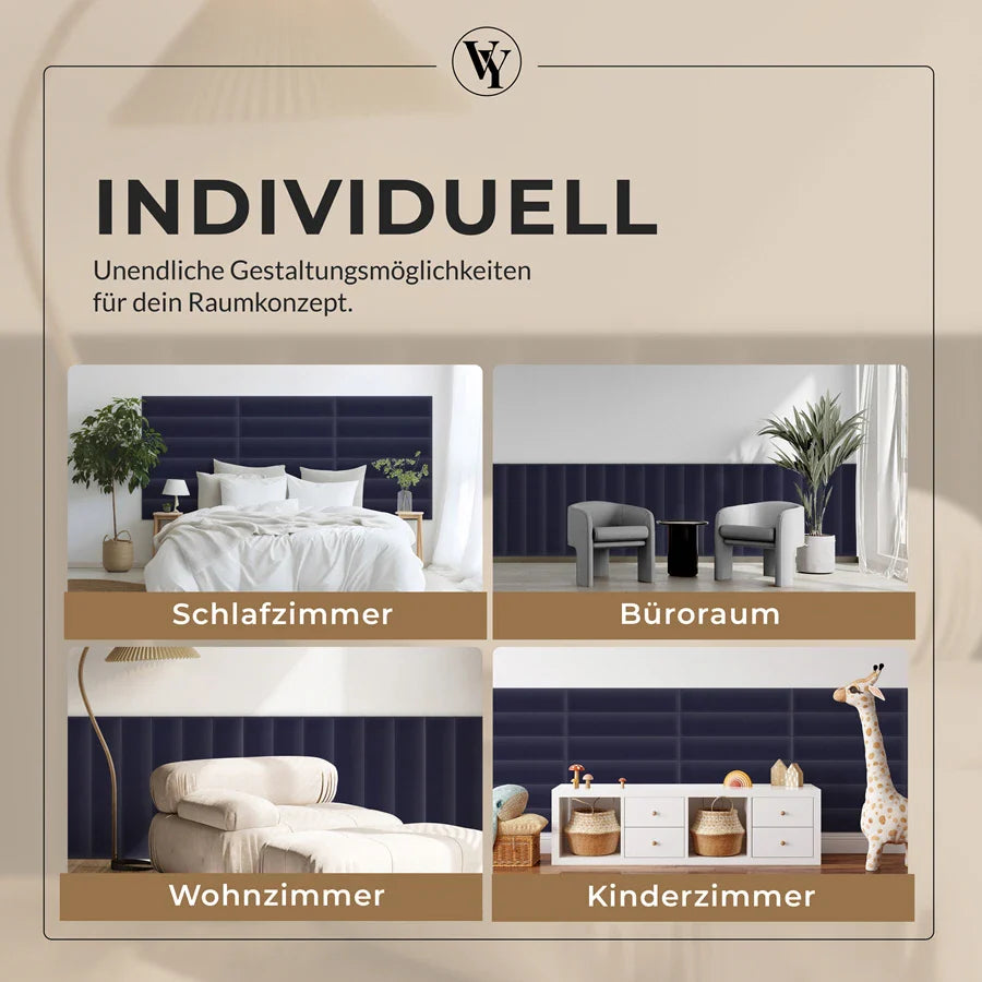 Wandkissen Rechteck | Dunkellila M20 Samt