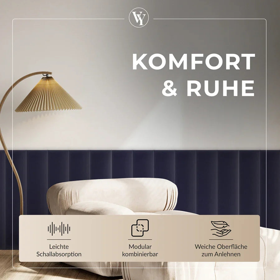 Wandkissen Rechteck | Dunkellila M20 Samt