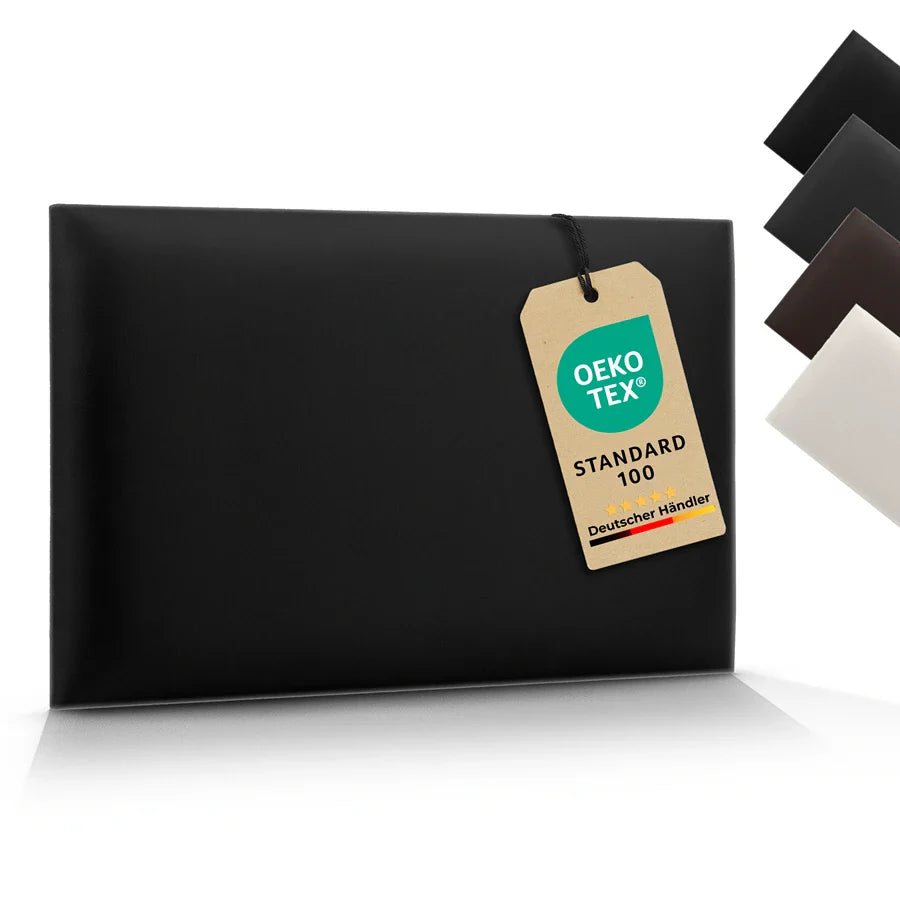 Wandkissen Rechteck | Schwarz S01 Öko-Leder