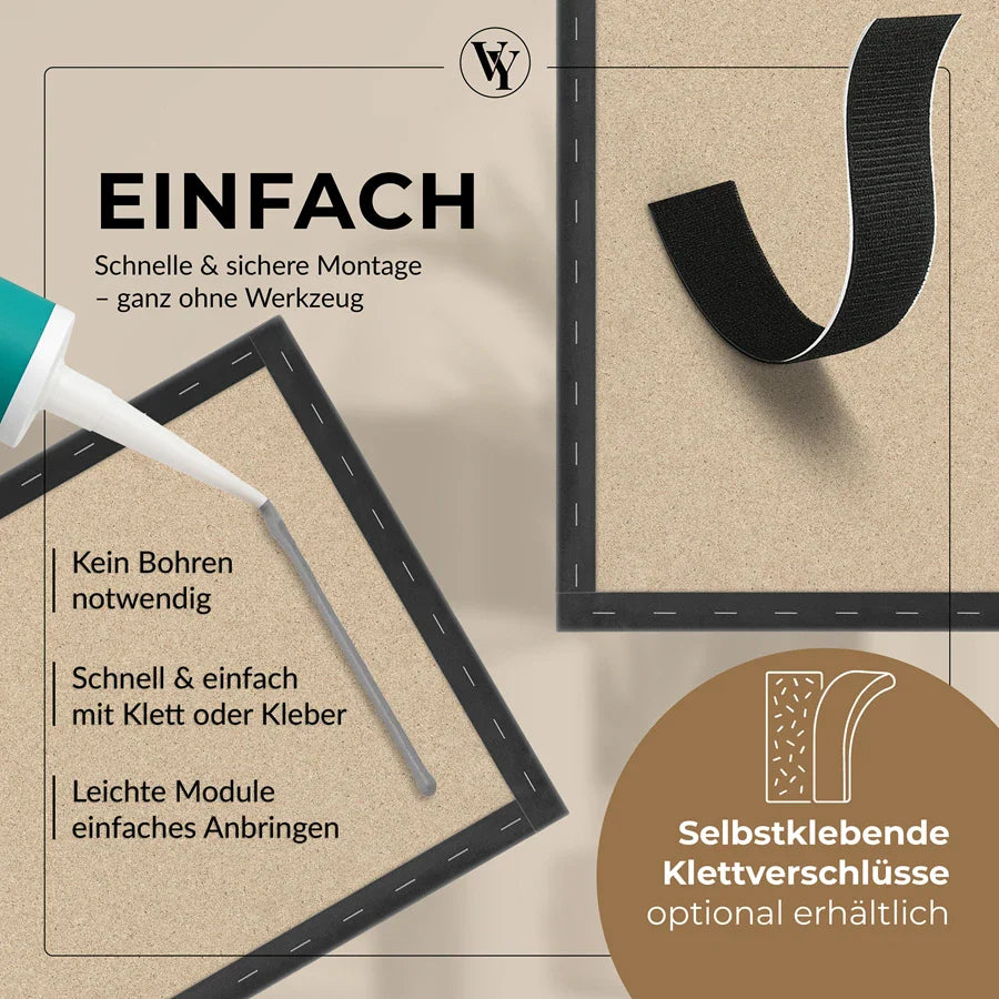 Wandkissen Rechteck | Anthrazit S02 Öko-Leder