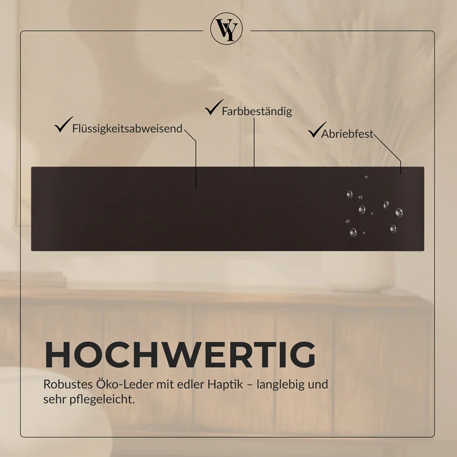 Wandkissen Rechteck | Dunkelbraun S03 Öko-Leder