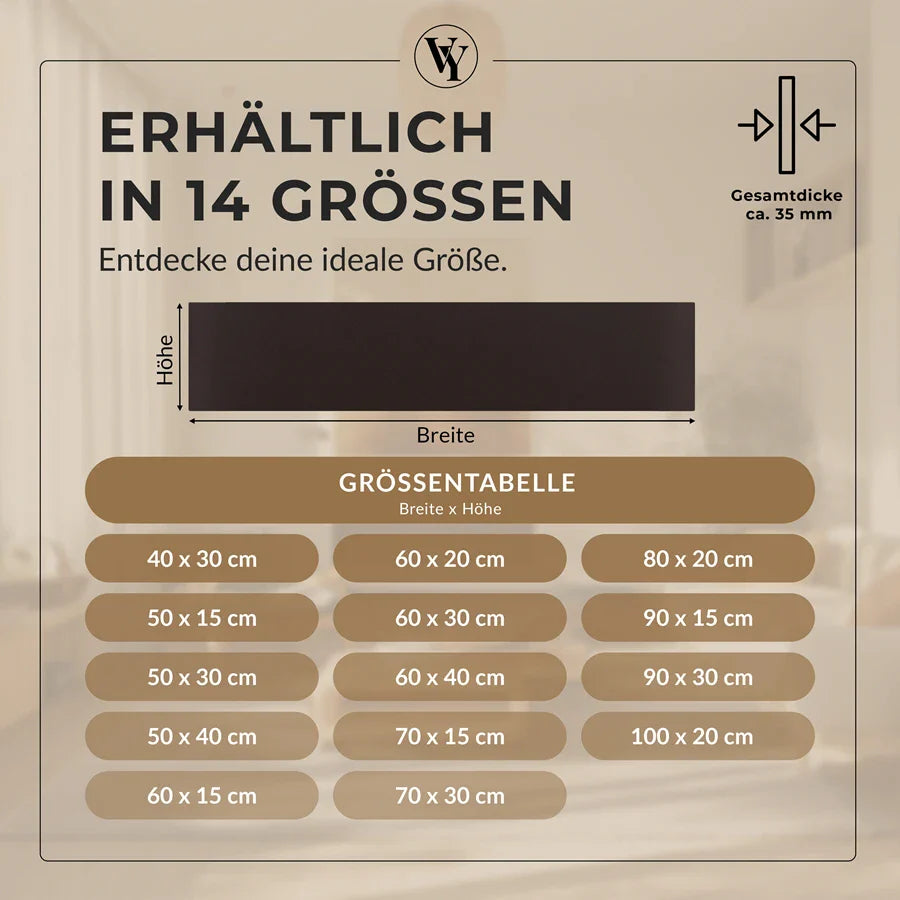 Wandkissen Rechteck | Dunkelbraun S03 Öko-Leder