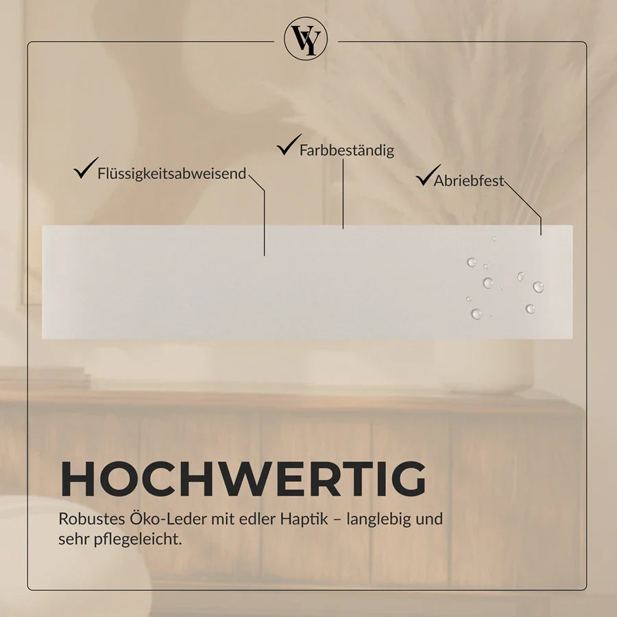 Wandkissen Rechteck | Ecru S04 Öko-Leder