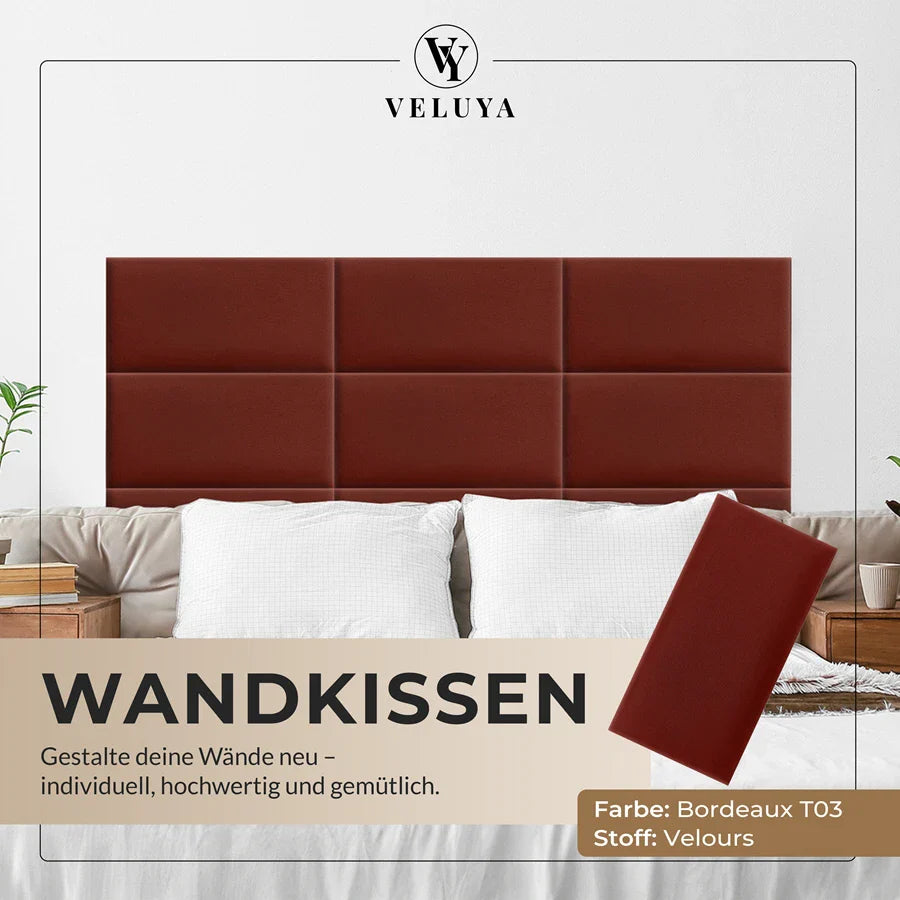 Wandkissen Rechteck | Bordeaux T03 Velours