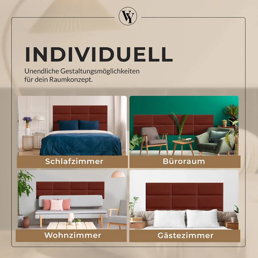 Wandkissen Rechteck | Bordeaux T03 Velours