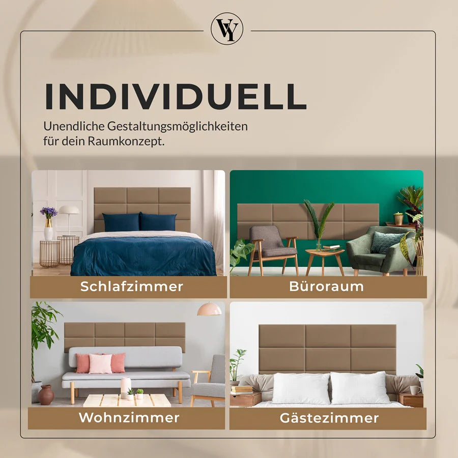 Wandkissen Rechteck | Beige T04 Velours
