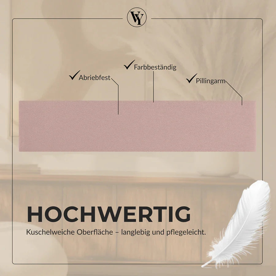 Wandkissen Rechteck | Rosa T05 Velours