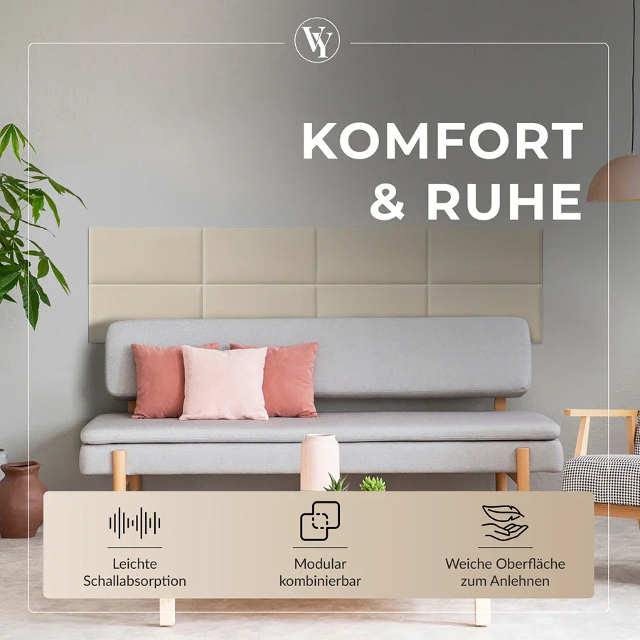 Wandkissen Rechteck | Ecru T07 Velours